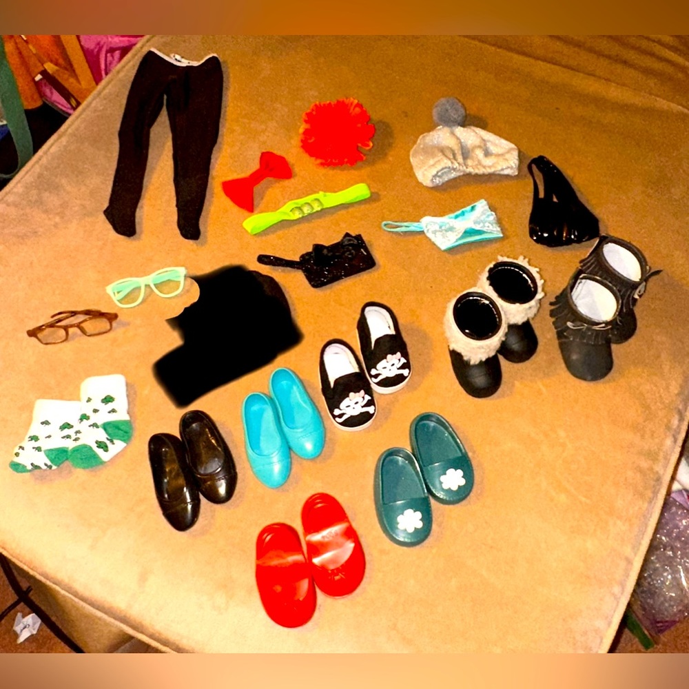 Lot of 18 doll accessories- Our Generation and handmade fits American Girl & 18”